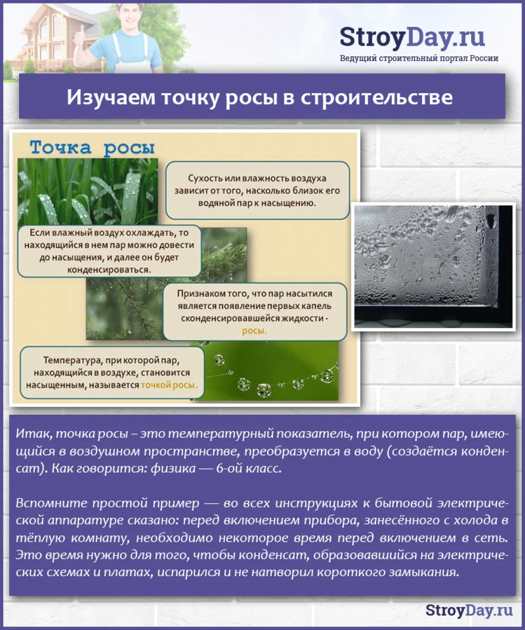 Изучаем точку росы в строительстве