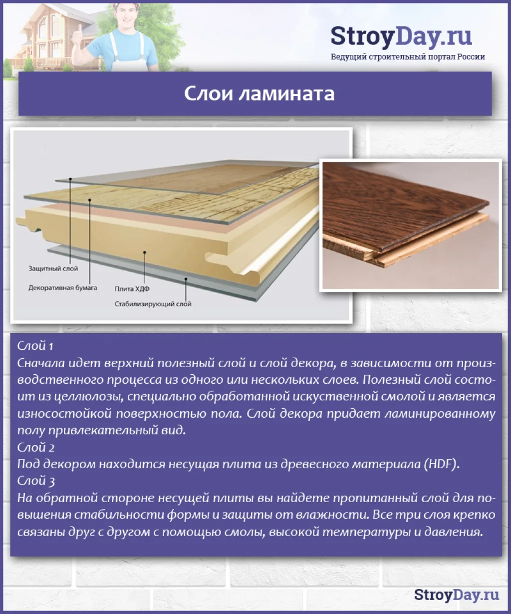 Слои ламината
