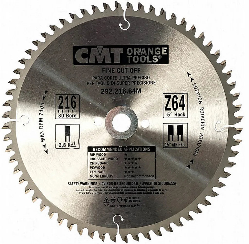 Пильный диск CMT 292.216.64M 216х30х2,8/1,8 мм; Z64
