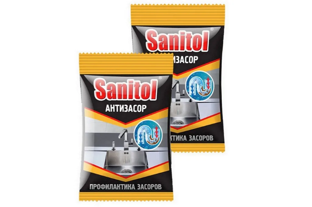Порошок для профилактики засоров «Sanitol Антизасор»