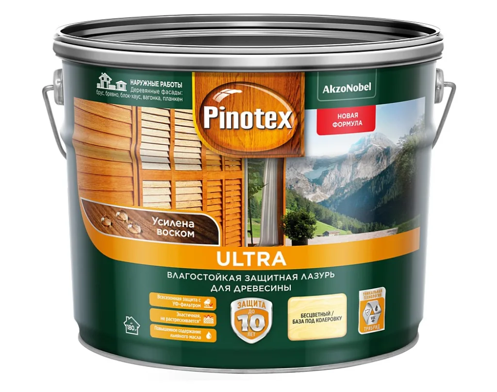 Отличная защита древесины от воздействия атмосферной влаги – пропитка PINOTEX ULTRA