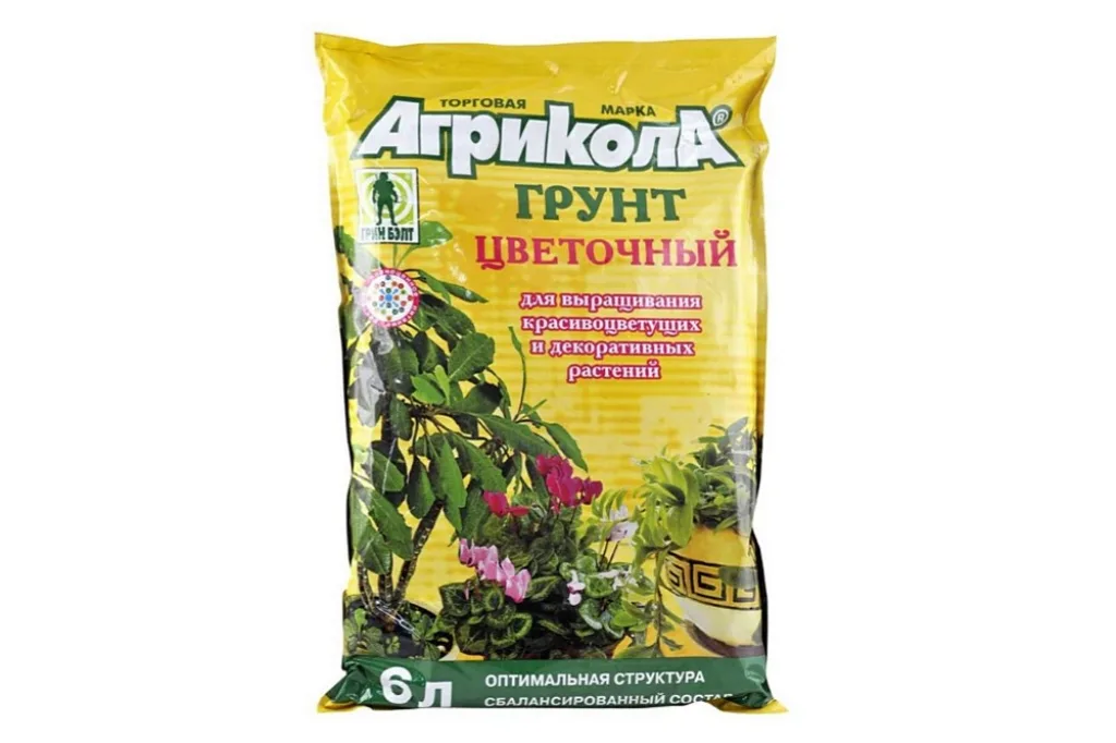 Упаковка «АГРИКОЛА Грунт цветочный» компании ТЕХНОЭКСПОРТ