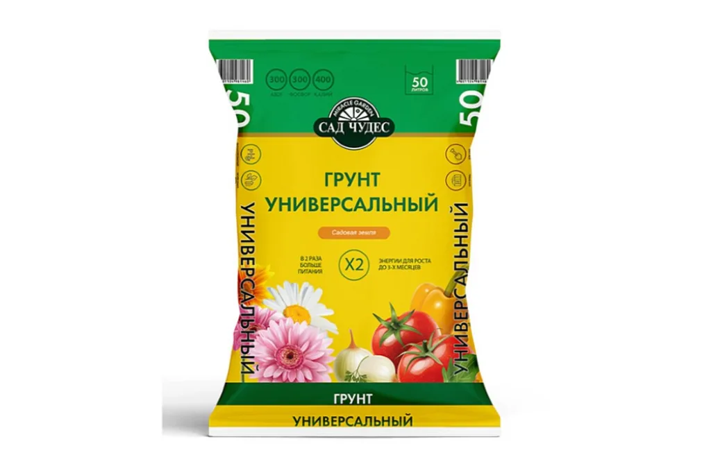 Упаковка «Грунта универсального» бренда САД ЧУДЕС