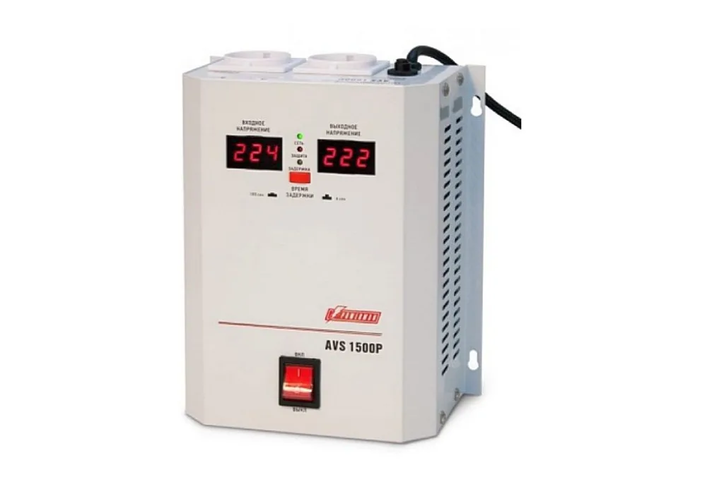 Релейный стабилизатор напряжения POWERMAN 1ф 1,5 кВА AVS 1500 P 6049482