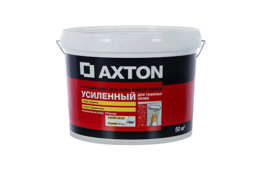 Клей готовый AXTON для тяжелых обоев усиленный, 10 л