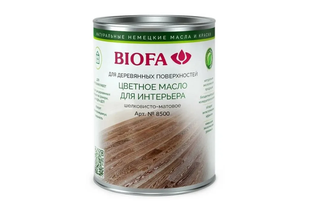 Масло BIOFA цветное для интерьера 8500