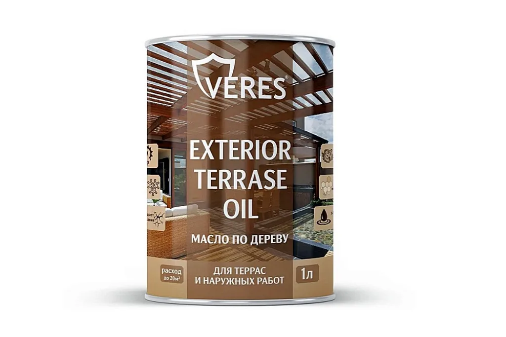 Масло для дерева VERES Exterior Terrase Oil, 1 л, дуб