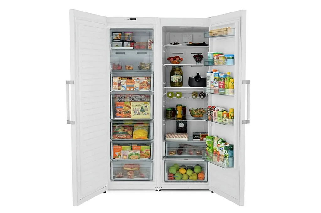SCANDILUX SBS 711 Y02 W – с раскрытыми дверцами камер.