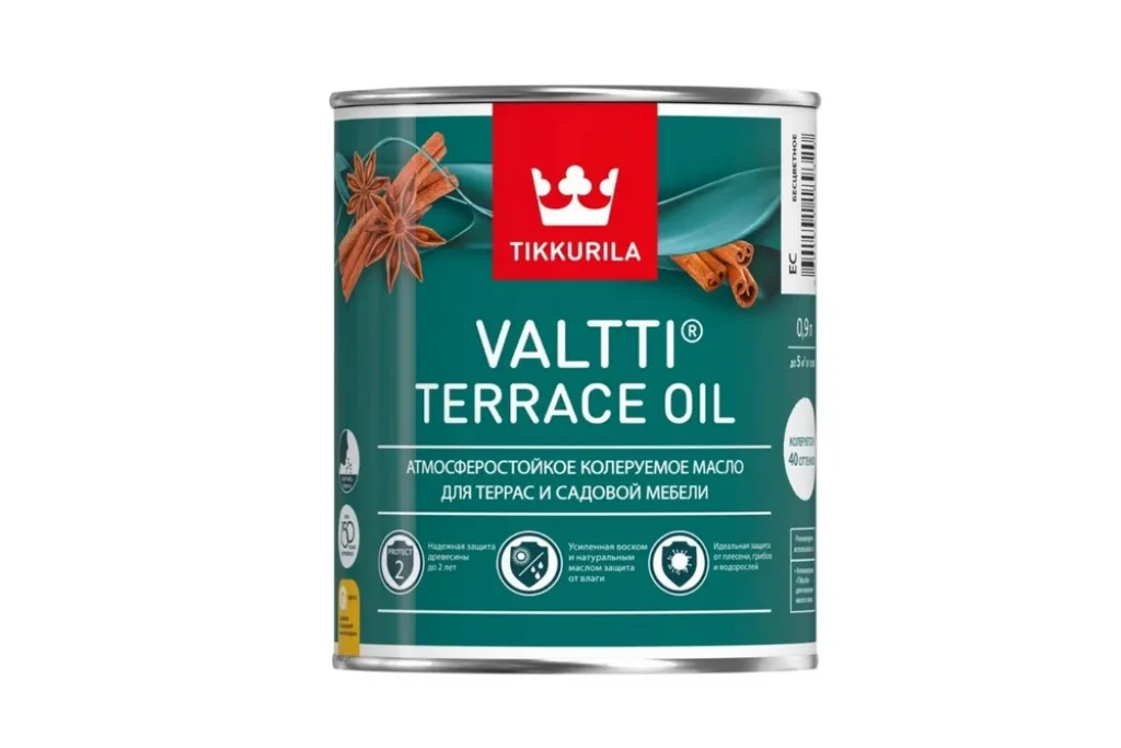 Масло-воск TIKKURILA Valtti Terrace Oil, бесцветное, 0.9 л