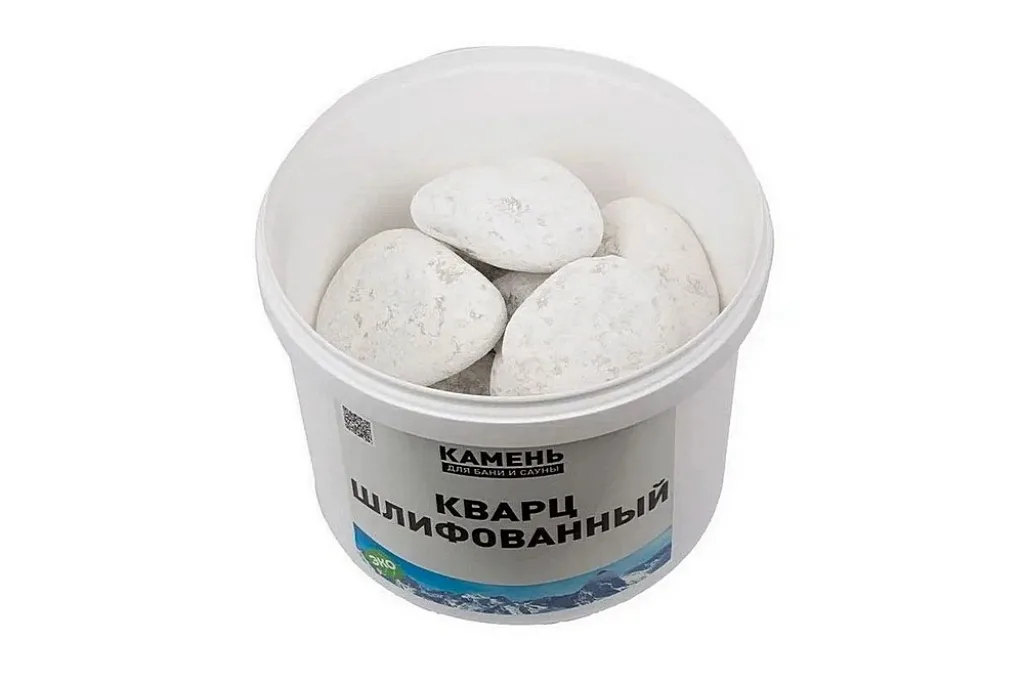 Комплект шлифованных камней из белого кварца