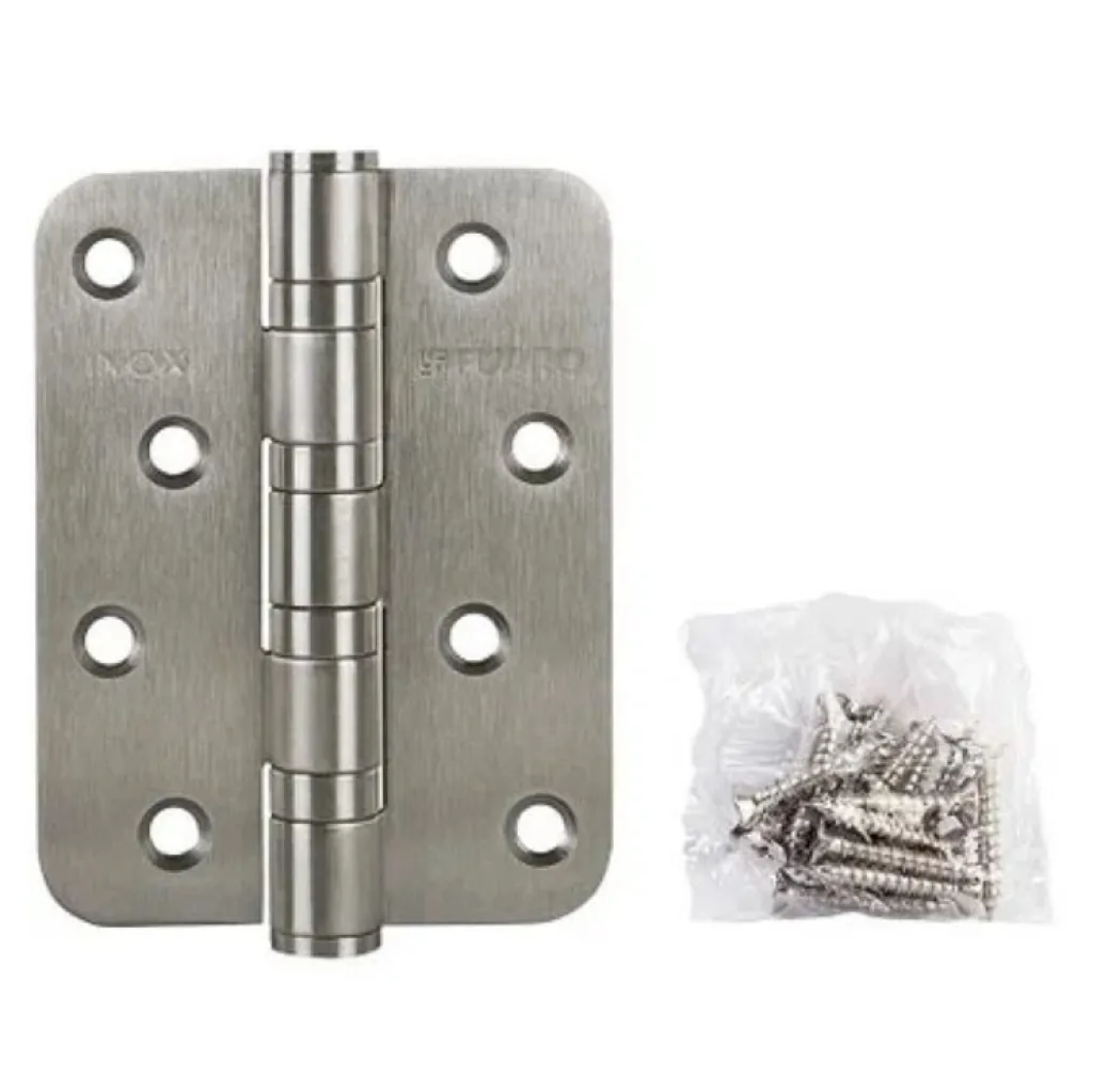 Петля дверная универсальная FUARO 4BB R10 102х76х3 INOX