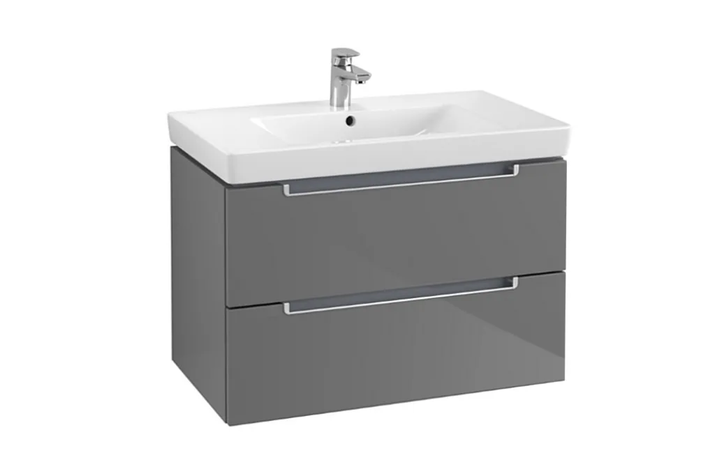 Тумба под раковину VILLEROY &amp; BOCH Subway A69600FP Glossy Grey