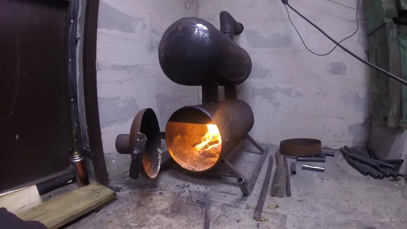 Печь для гаража на дровах