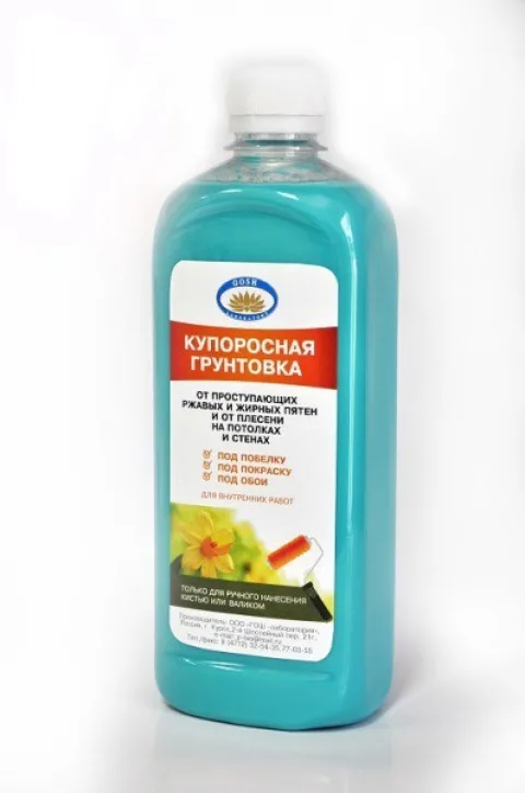 Купоросная грунтовка – один из компонентов самодельной клеевой шпаклевки