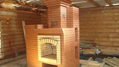 Печь камин своими руками из кирпича: чертежи и процесс кладки