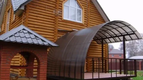Навес из поликарбоната своими руками: рассмотрим чертежи и процесс монтажа