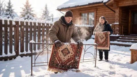 Выбивать ковры на улице - лютый колхоз: знаю два способа, как почистить паласы проще и лучше