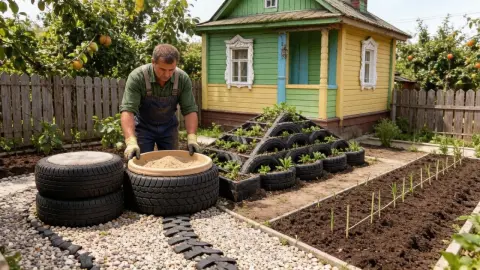 Старые покрышки не выкидываю на свалку: 7 идей, с которыми мой двор не узнать