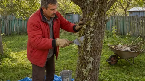 Мох и лишайник на яблоне "тают" на глазах: "мощная" смесь из 3-х компонентов для обработки сада в октябре-ноябре