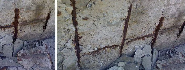 Вода вызывает коррозию арматурного пояса