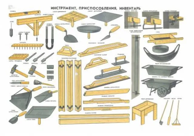 Инструмент, приспособления, инвентарь для штукатурных работ