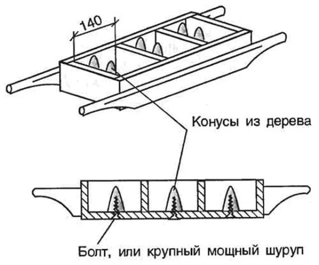 Вариант формы для шлакоблока