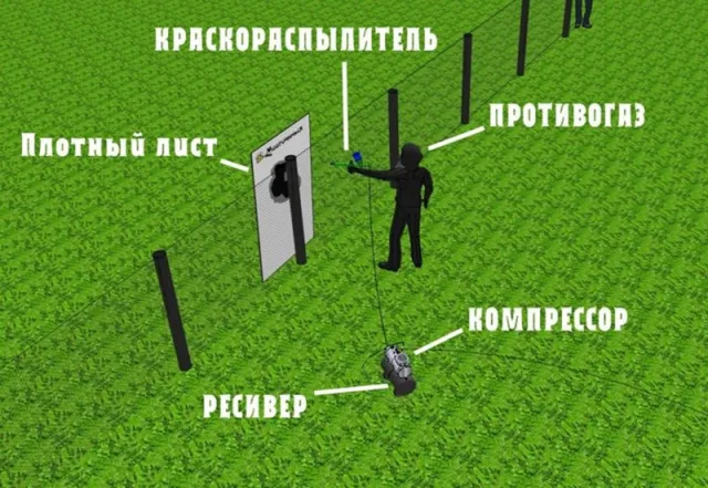 Как покрасить сетку рабицу