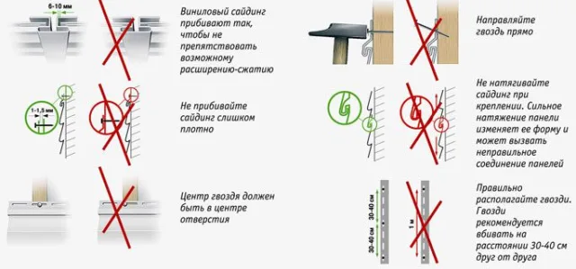 Крепление сайдинга