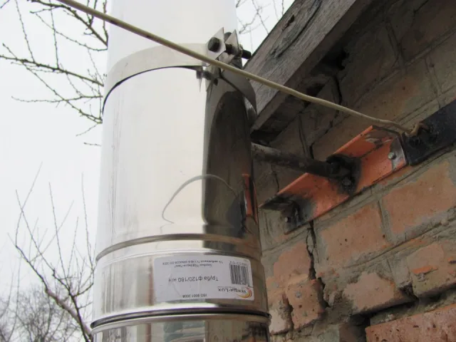 Сборка дымохода газового котла