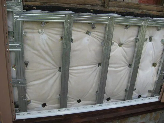 Фрагмент готовой обрешетки из ПП - 60×27