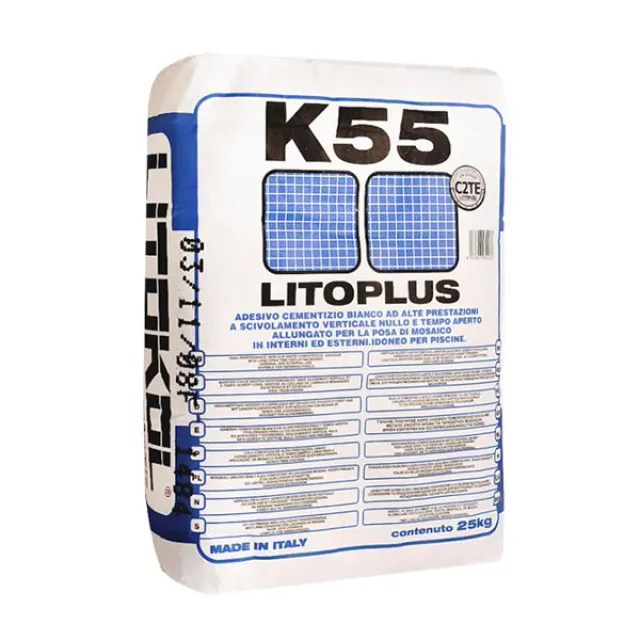 LITOPLUS K55 (Литокол к 55)– сухая клеевая смесь на основе белого цемента