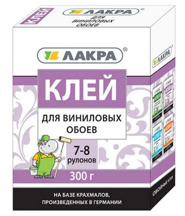 При наклеивании виниловых обоев также рекомендовано применять специально разработанный для них клей