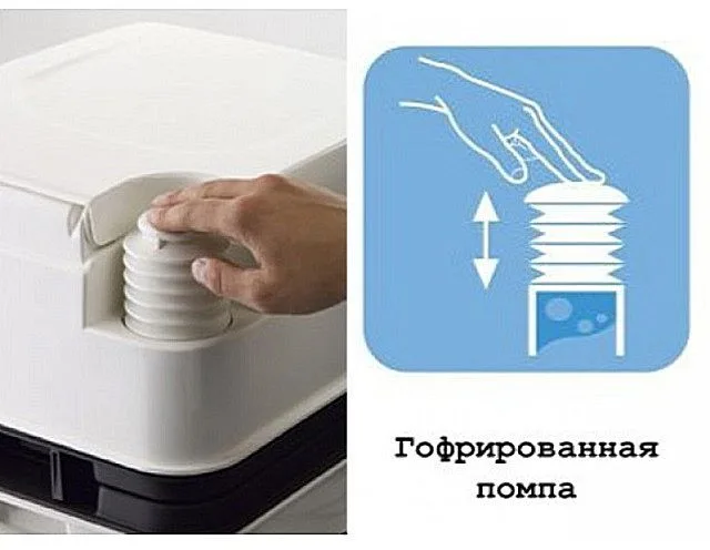 Гофрированная помпа биотуалета