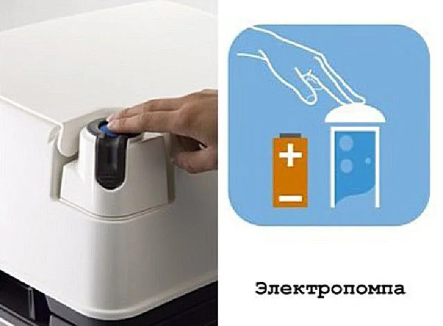 Очень удобна в использовании электрическая помпа