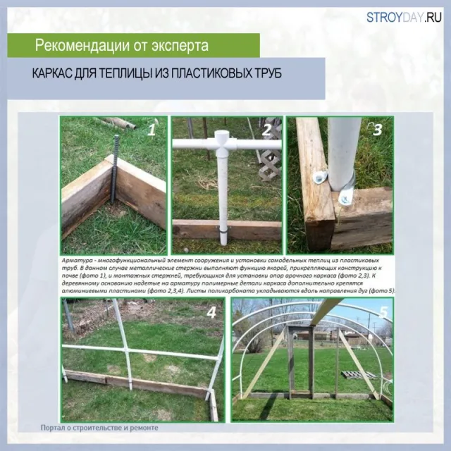 Каркас для теплицы из пластиковых труб