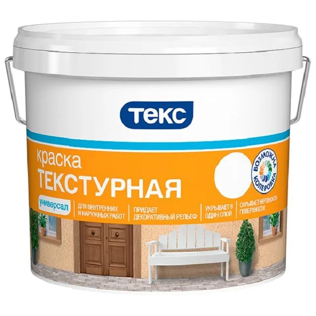 Специальная структурная краска подчеркнет рельефность штукатурки, сделает ее еще более привлекательной