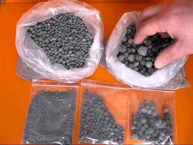 Гранулы пеностекла различной фракции