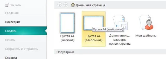 Работать с шаблонами брусчатки в программе Publisher удобнее на странице формата А4 в альбомной ориентации