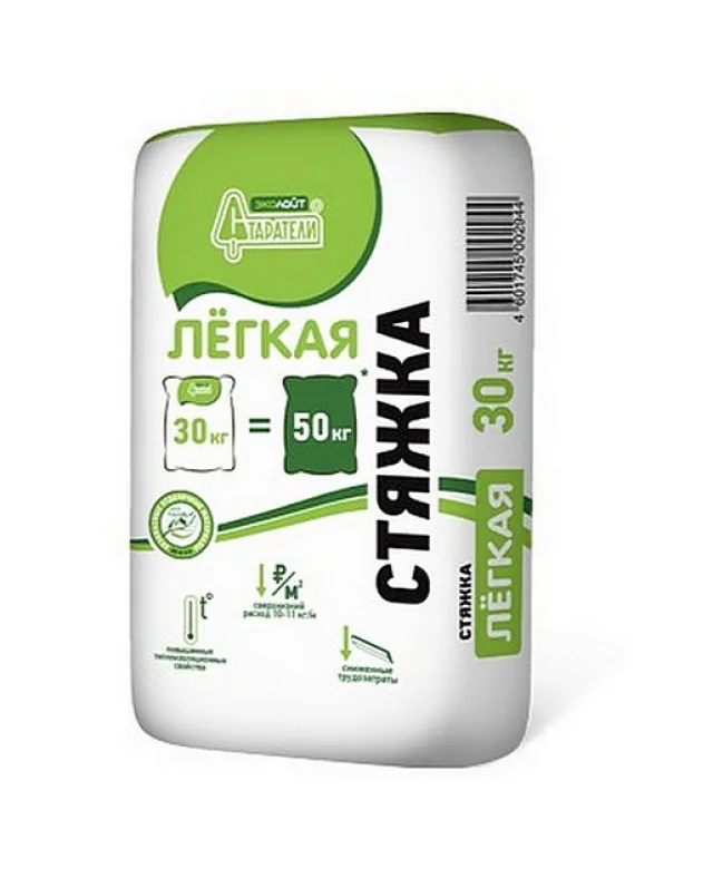 Традиционно продукцию компании «Старатели» отличает достойное качество при очень доступной стоимости. Лёгкая стяжка «Эколайт» не является исключением.