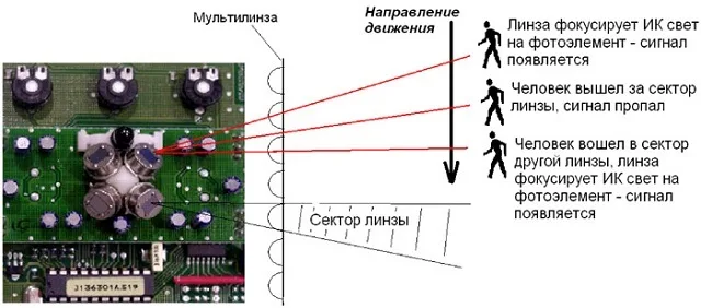 Специальные мультилинзы позволяют отслеживать перемещение «теплых» объектов в широком секторе.