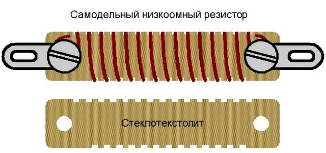 Из проволоки можно просто намотать спираль, но лучше выполнить ее на небольшом стеклотекстолитовом каркасе и сделать удобные контакты.