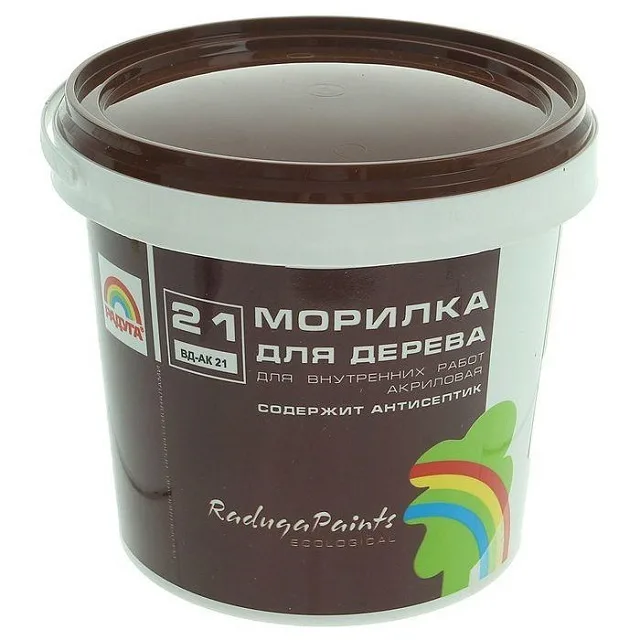 Акриловая морилка, одновременно обеспечивающая и антисептическую обработку древесины.