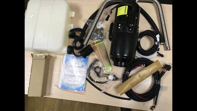 Пример комплекта отопителя «Планар-4-DM2-12-S» — входит все необходимое для полноценного монтажа прибора.