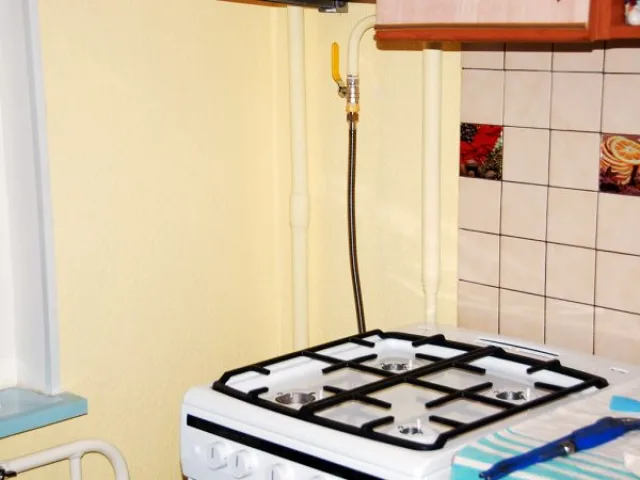 Расположение газового шланга