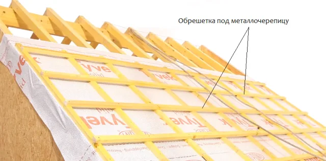 Обрешетка под металлочерепицу