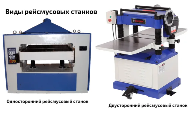 Виды рейсмусовых станков