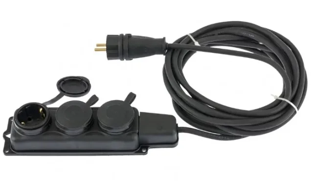 Denzel 3 розетки 10м 96025 16А IP44 с/з