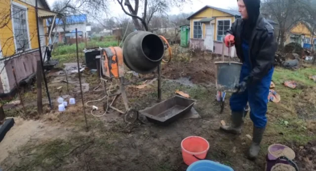 Приготовление цементно-песчаной смеси