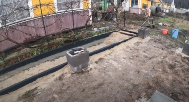 Еще одна прослойка из песка, окончательная