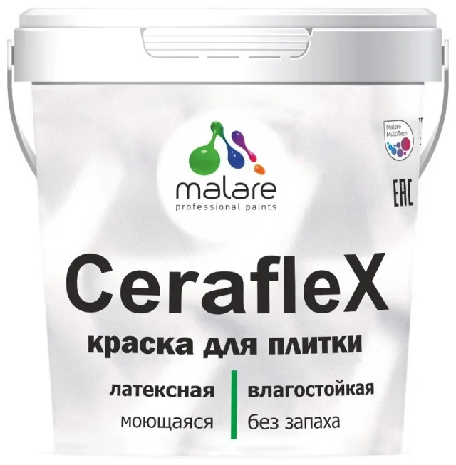 Краска латексная Malare Ceraflex влагостойкая моющаяся